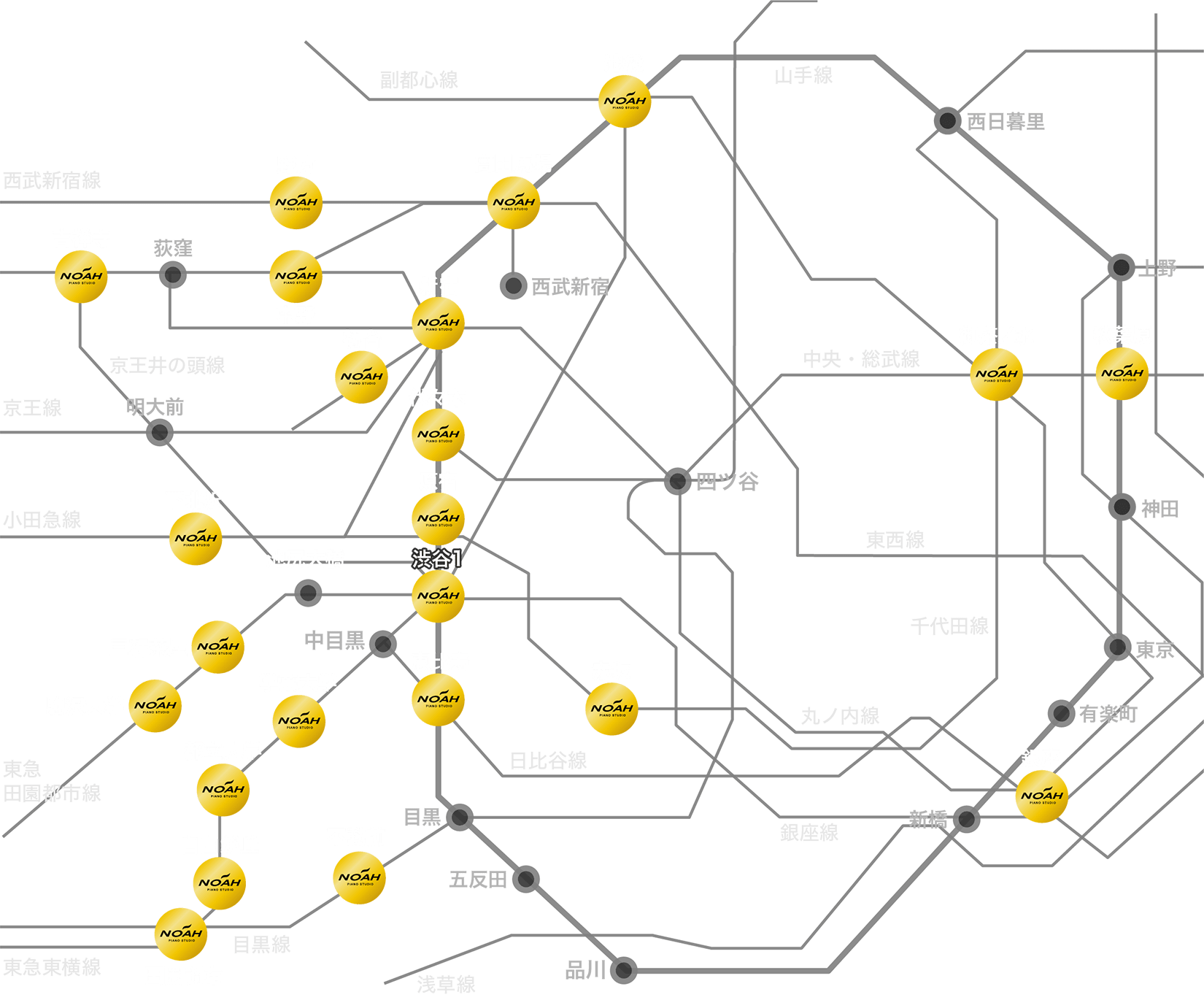 ピアノスタジオ スタジオマップ